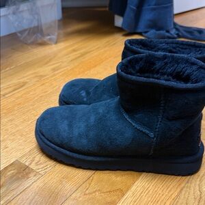 UGG Black and Pink mini Boots. Size 6